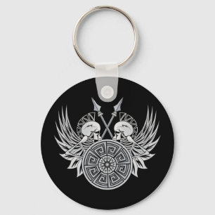 Warrior Skulls Keychain