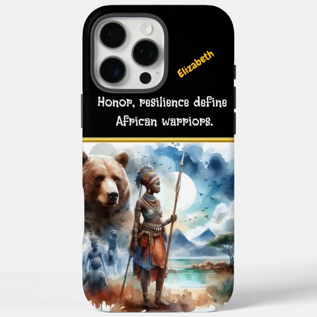 Warrior stands strong against nature Case-Mate iPhone case (Back)