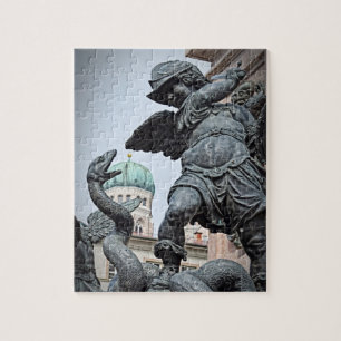 Warrior Statue in Munich - 8x10 - 110 pcs Jigsaw Puzzle