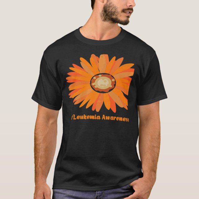 Warrior Support Squad A Orange Sunflower Leukaemia T-Shirt (Front)