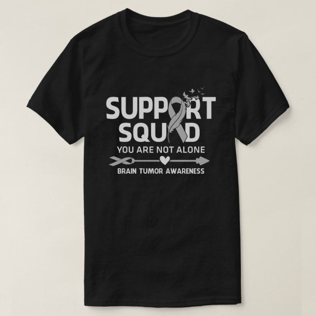 Warrior Support Squad Brain Tumour Awareness Feath T-Shirt (Design Front)