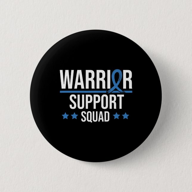 Warrior Support Squad Diabetes Awareness  2 Inch Round Button (Front)