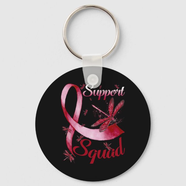 Warrior Support Squad Dragonfly Brain Aneurysm Awa Keychain (Front)