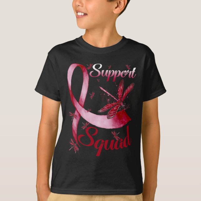 Warrior Support Squad Dragonfly Brain Aneurysm Awa T-Shirt (Front)