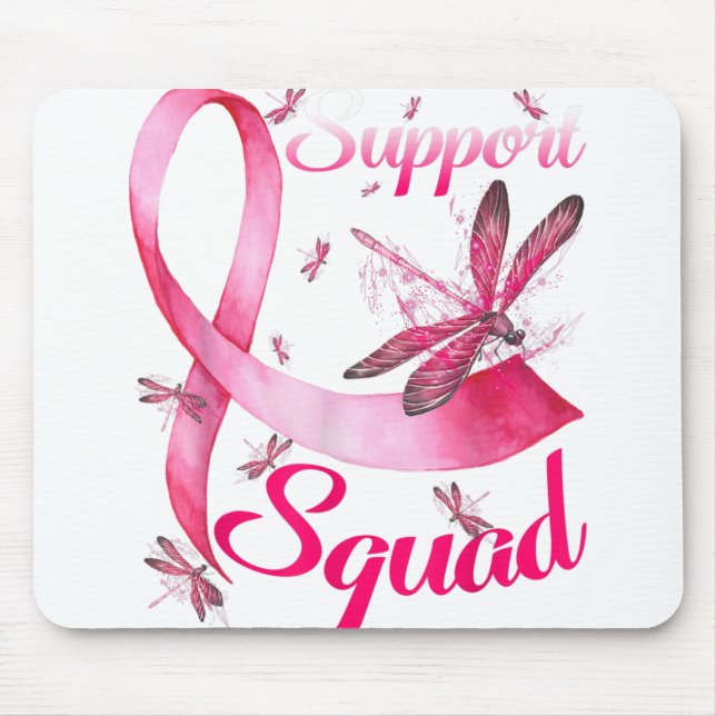 Warrior Support Squad Dragonfly Breast Cancer Awar Mouse Pad (Front)