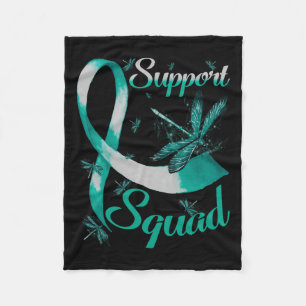 Warrior Support Squad Dragonfly Polycystic Kidney  Fleece Blanket