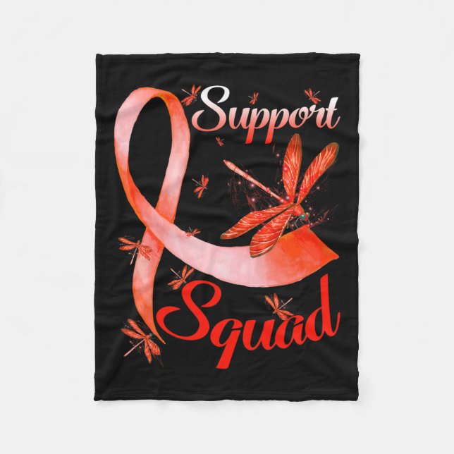 Warrior Support Squad Dragonfly Rsd Crps Awareness Fleece Blanket (Front)