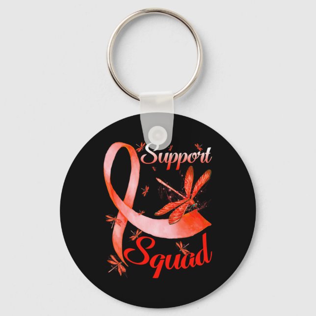 Warrior Support Squad Dragonfly RSD CRPS Awareness Keychain (Front)