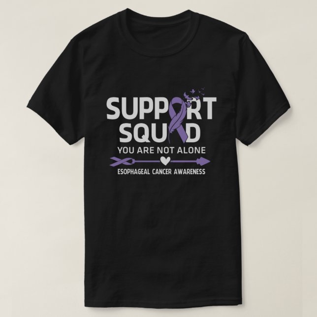 Warrior Support Squad Esophageal Cancer Awareness  T-Shirt (Design Front)