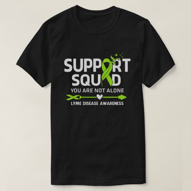 Warrior Support Squad Lyme Disease Awareness Feath T-Shirt (Design Front)
