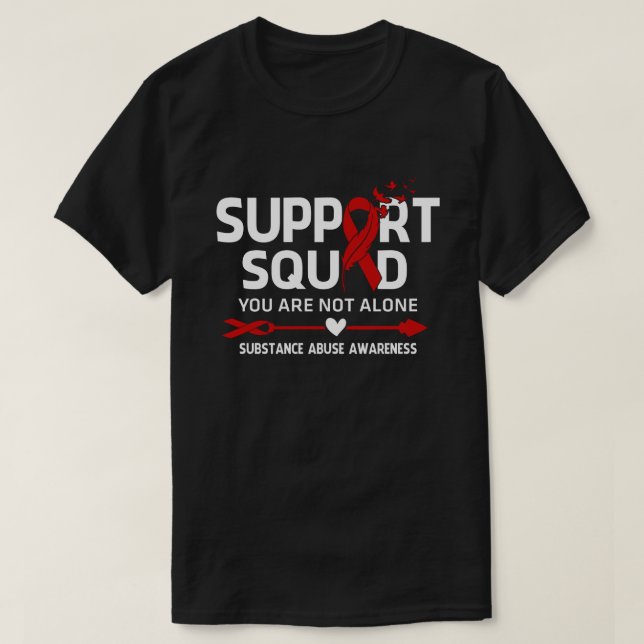 Warrior Support Squad Substance Abuse Awareness Fe T-Shirt (Design Front)