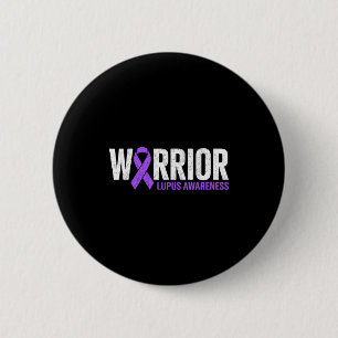 Warrior survivor fighter lupus awareness sle 2 inch round button