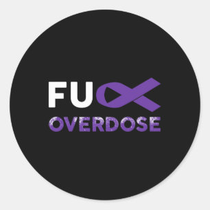 Warrior Survivor Gifts - Overdose Awareness Classic Round Sticker