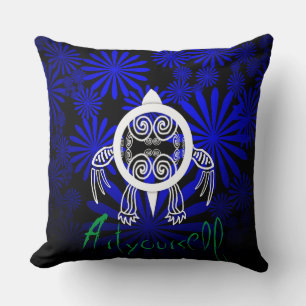 Warrior Turtle Throw Pillow