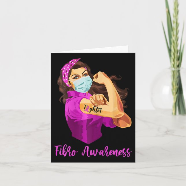 Warrior Unbreakable - Fighter Fibromyalgia Awarene Card (Front)