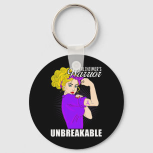 Warrior Unbreakable Heimer's Awareness Keychain