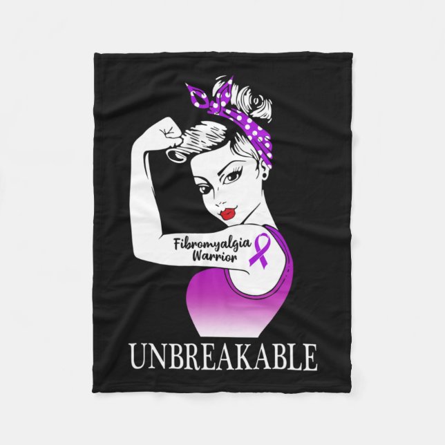 Warrior Unbreakable Strong Women  Fleece Blanket (Front)