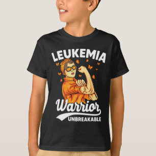 Warrior Unbreakable Support Leukaemia Awareness T-Shirt