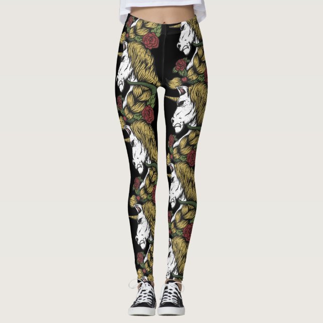 Warrior Unicorn Party  Leggings (Front)