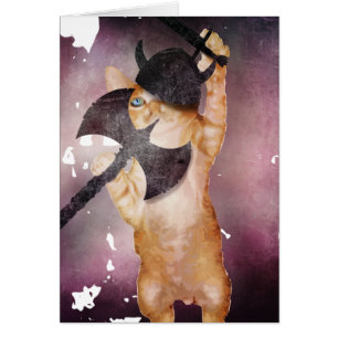 Warrior Viking Cat Kitten Funny