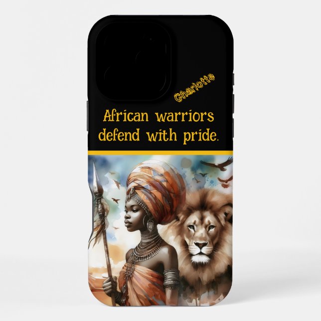Warrior with lion’s strength iPhone case (Back)