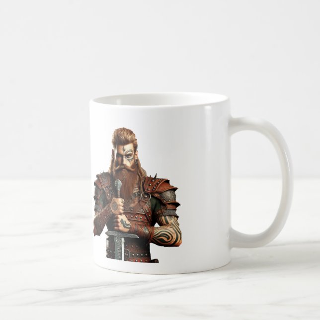 Warrior with Sword Coffee Mug (Right)
