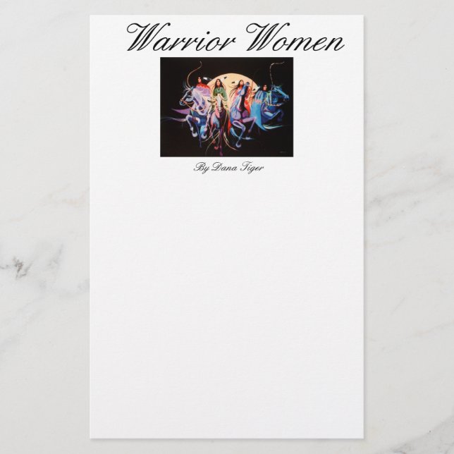Warrior Women stationary Stationery (Front)