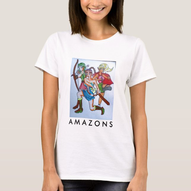 warriors, A M A Z O N S T-Shirt! T-Shirt (Front)