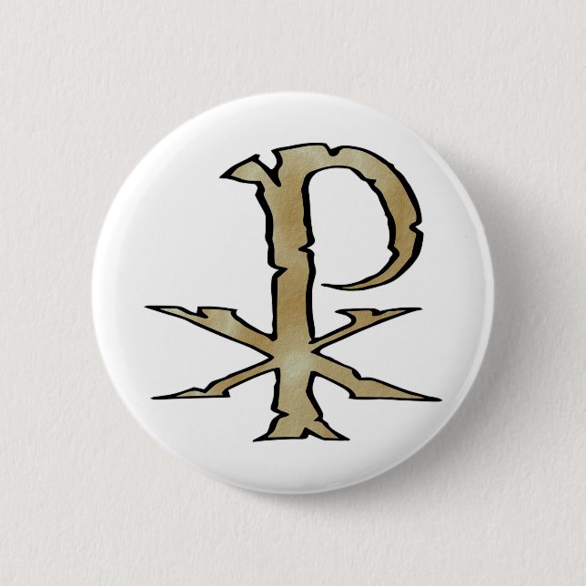 Warriors Cross 2 Inch Round Button (Front)