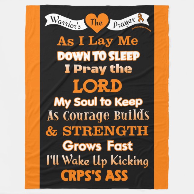 Warrior's Prayer...CRPS Fleece Blanket (Front)