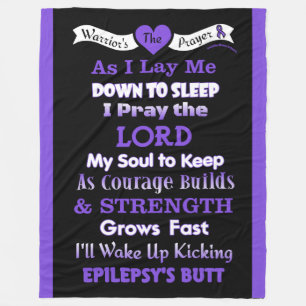 Warrior's Prayer...Epilepsy Fleece Blanket