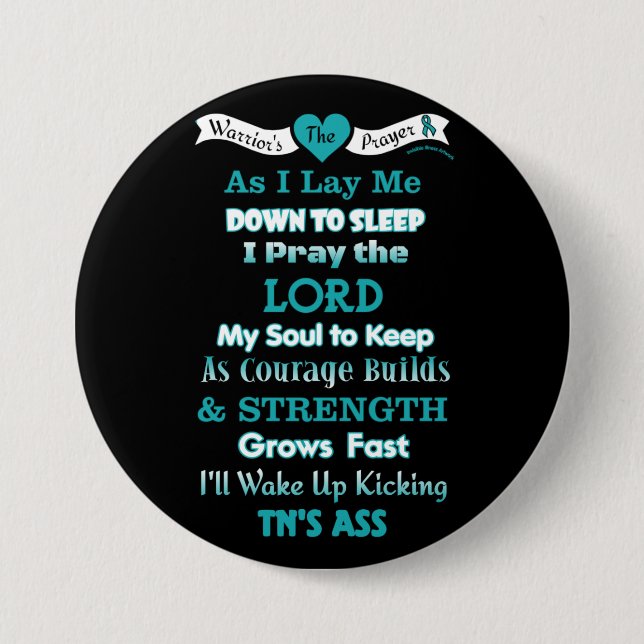 Warrior's Prayer...TN 3 Inch Round Button (Front)