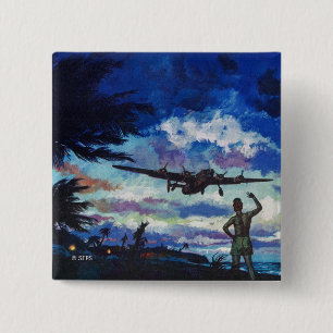 Warrior's Return 2 Inch Square Button