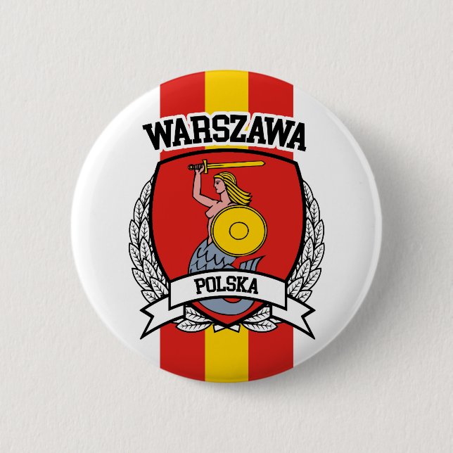 Warsaw 2 Inch Round Button (Front)