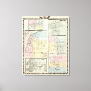 Warsaw, Macomb, Marshall, Canton Canvas Print