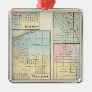 Warsaw, Macomb, Marshall, Canton Metal Ornament