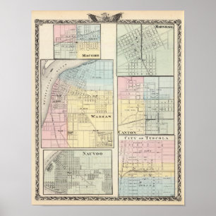 Warsaw, Macomb, Marshall, Canton Poster