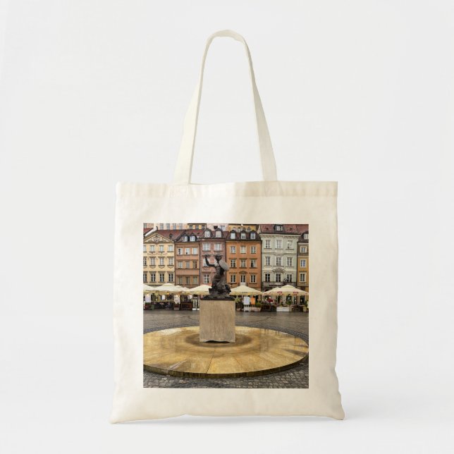 Warsaw Mermaid Poland Europe Photograph Tote Bag (Front)
