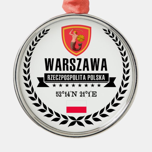 Warsaw Metal Ornament (Front)