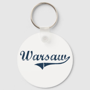 Warsaw New York Classic Design Keychain