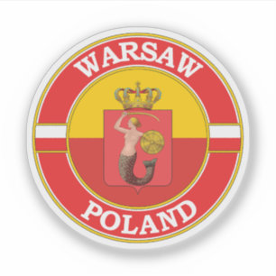 Warsaw Poland Circle Emblem