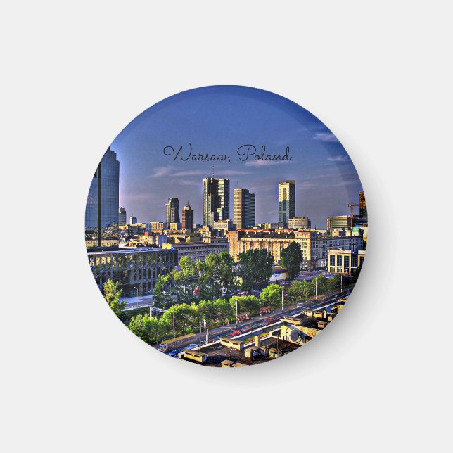 Warsaw, Poland Cityscape Magnet (Front)