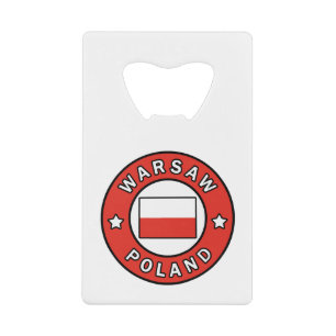 Warsaw Poland Credit Card Bottle Opener