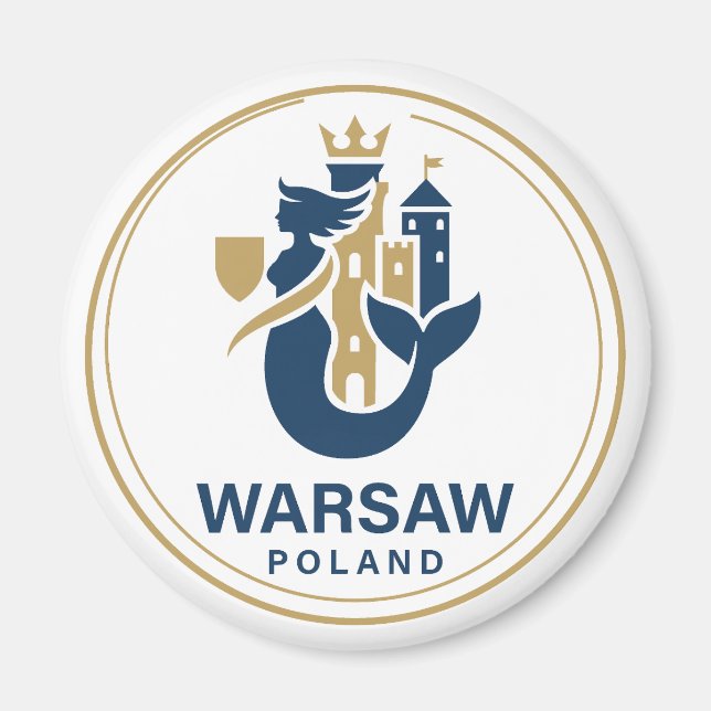 Warsaw Poland Europe Magnet (Front)