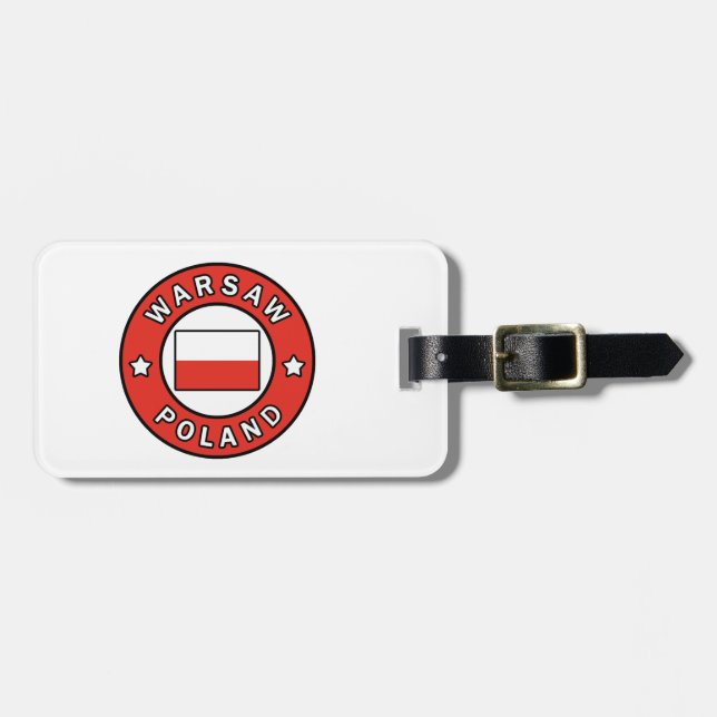 Warsaw Poland Luggage Tag (Front Horizontal)
