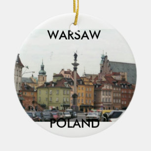 WARSAW POLAND OLD TOWN CERAMIC ORNAMENT