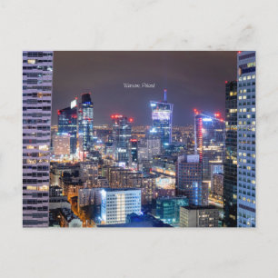 Warsaw, Poland skyline,  Postcard