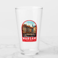 Warsaw Poland Travel Art Vintage