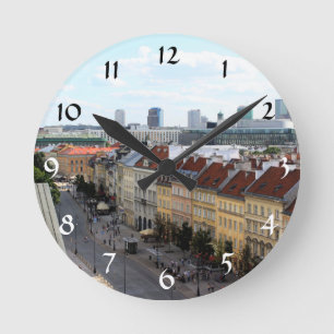 Warsaw View Round Clock