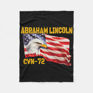 Warship Abraham Lincoln Cvn-72 Aircraft Carrier Ve Fleece Blanket